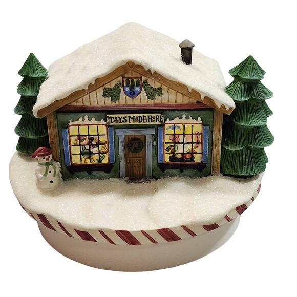 Our America Gift SANTA'S WORKSHOP #8041 By Debbie Mumm Candle Topper Collection - Picture 1 of 13
